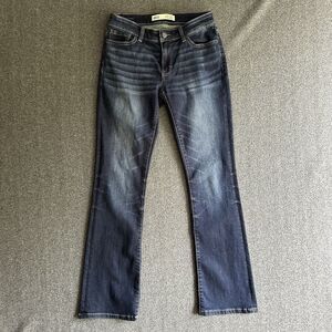 BKE Womens Buckle Payton Universal Fit Mid Rise Tailored Bootcut Sz 26 Dark Wash